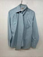 New Women’s Dickson Jenkins Blue Long Sleeve Pearl Snap Size 34 MM-101