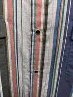 New Men’s ELY Cattleman Multiple Color Striped Long Sleeve Pearl Snap XL J-26