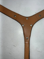 New Leather Royal King Breast Collar With Bronze Metal Plates. S-43