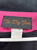 New Women’s To Dy For Pink Black Long Sleeve Button Up Size XL YY-101