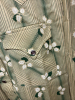 New Women’s ELY Plains Yellow Green Floral Long Sleeve Pearl Snap 16 X 33 II-11