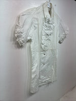 New Women’s Rockmount White Designed Short Sleeve Pearl Snap Size 0 YY-31