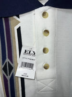 New Men’s Cumberland Outfitters Purple White Navy Polo Shirt. Medium I-50