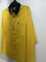 New Men’s Yellow Wrangler PBR Long Sleeve Button Up Shirt. XL S-28