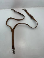 New Saddle king Brown Leather Men’s Suspenders 3C-25