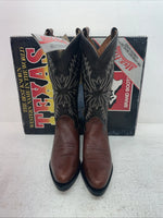 New Men’s Brown Texas Brand Cowboy Boots. 1231 7.5 7 1/2 D. 3-154