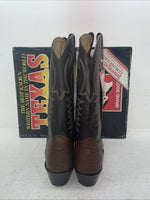 New Men’s Brown Texas Brand Cowboy Boots. M 631 6.5 6 1/2 D. 1-28