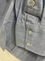 New Men’s Circle S Blue White Long Sleeve Button Up 15 X 34 Medium T-41