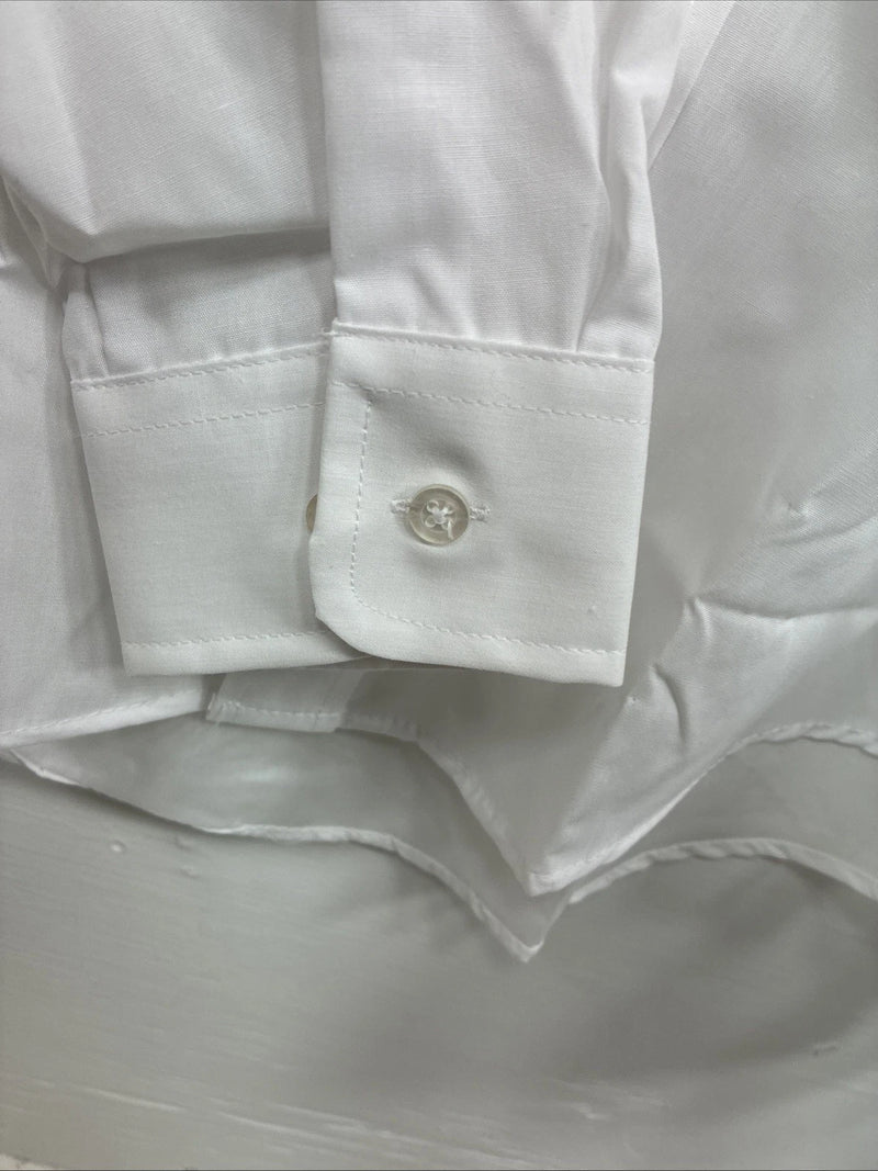 New Classix White Long Sleeve Button Up English Short Large Kids DD-8