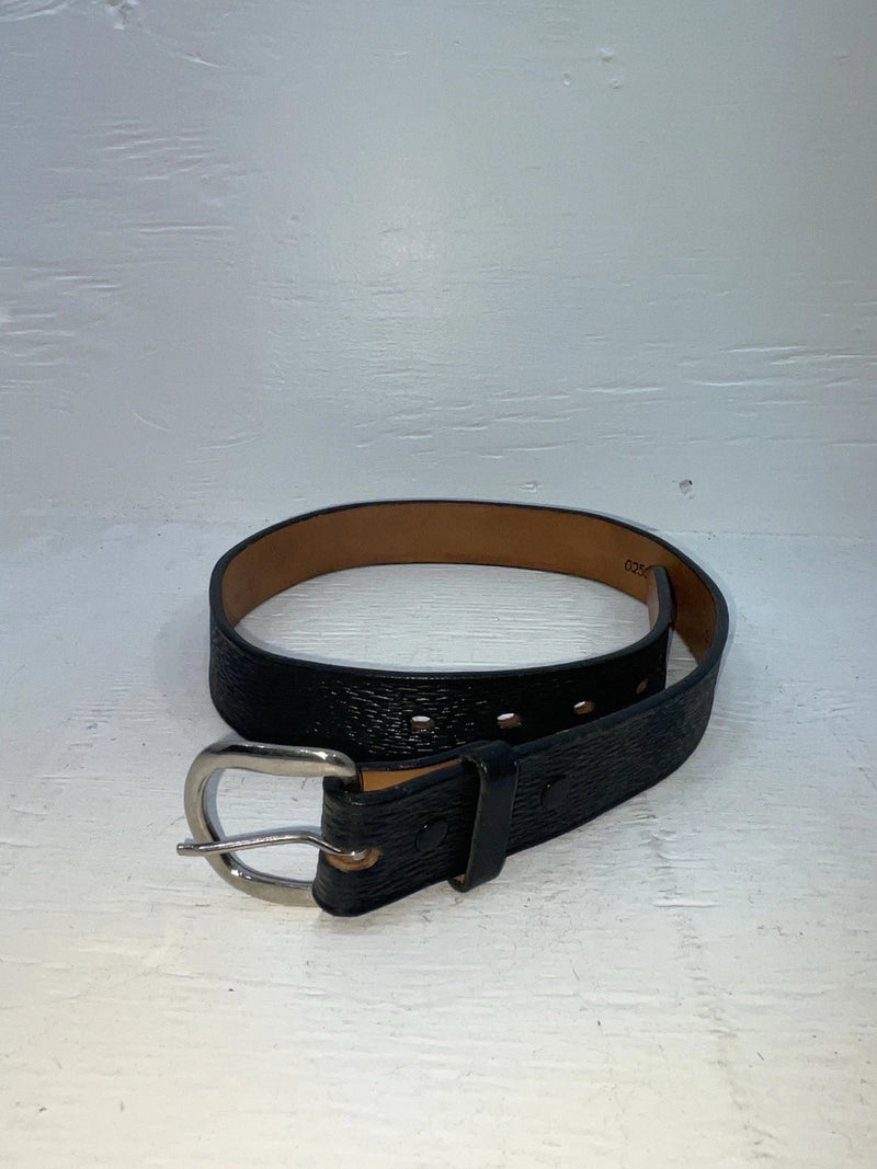 New Black Genuine Leather Textureed 28” Belt #02500 NN-58