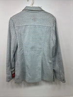 New Women’s Lee Blue Design Long Sleeve Button Up Jacket Size 13 KK-43