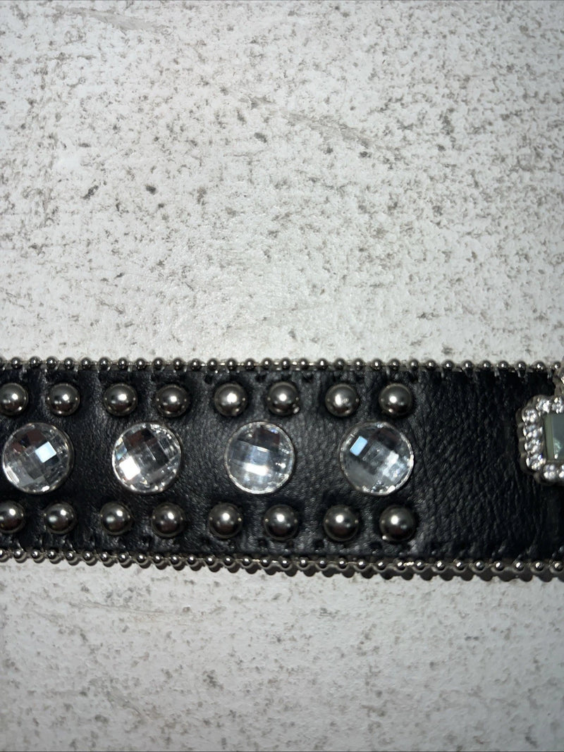 New Black Genuine Leather Blazin Roxx Cross Bling M Belt #N3510401 Z-1