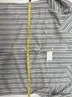 New Women’s White Horse Black White Stripe Long Sleeve Pearl Snap Medium LL-80