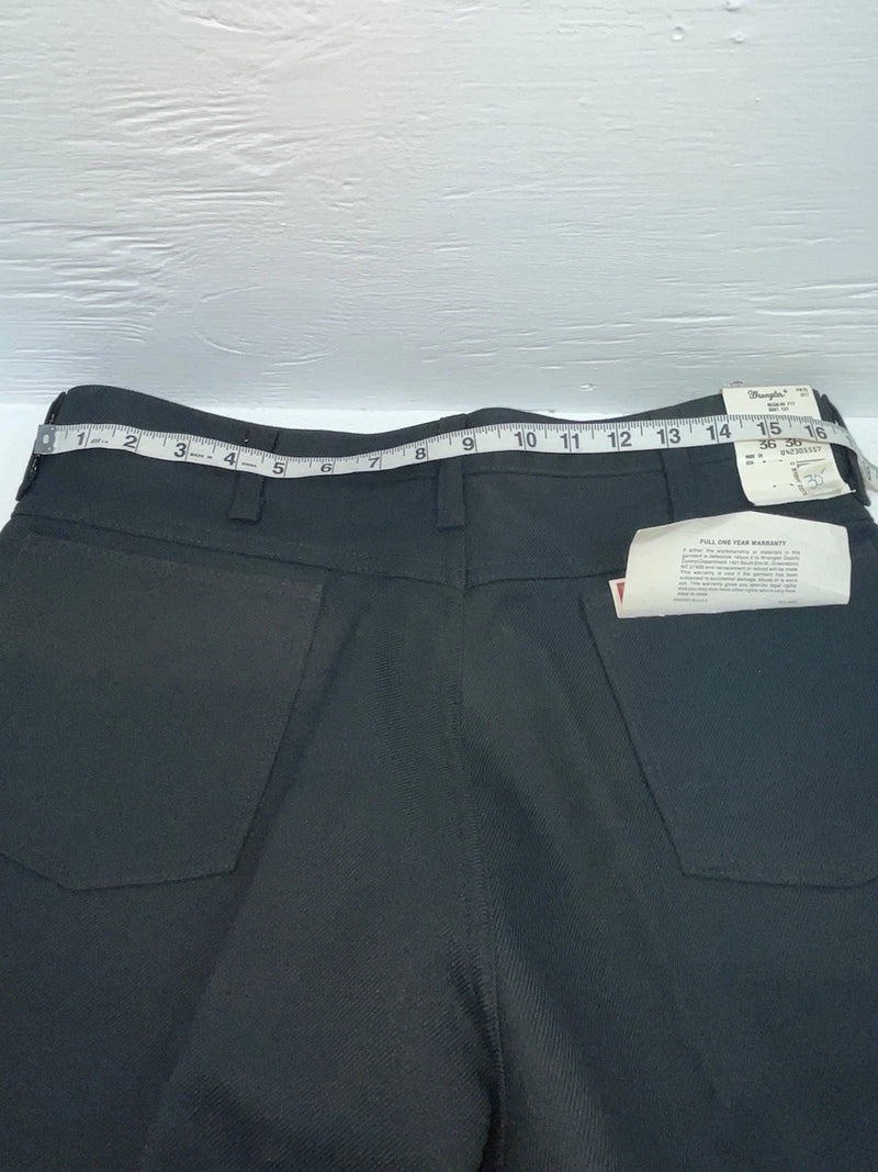 New Vintage Black Wrangler Polyester Pants #828K ZZ-34