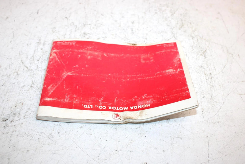 1987 Honda Fourtrax 350 A Oem Owners Manual AH39