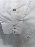 New Men’s Western Express White Long Sleeve Pearl Snap Medium B-89