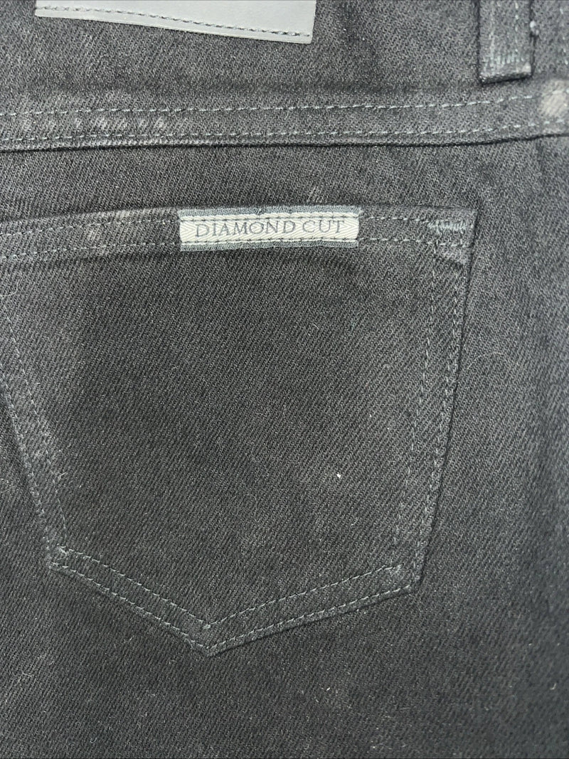New Women’s Black Diamond Cut Gusset Denim Jeans. 15/16x36 K-18