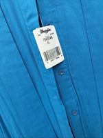 New Women’s Wrangler Blue Designed Long Sleeve Pearl Snap XL II-19