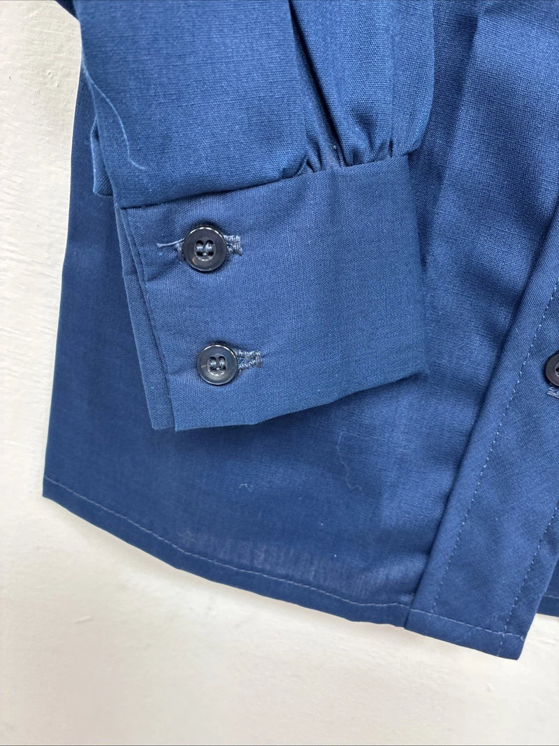 New Boys Fenton Navy Blue Long Sleeve Button Up Size 6 DD-131