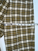 New Vintage Brown Plaid Ranch Polyester Pants SS-92
