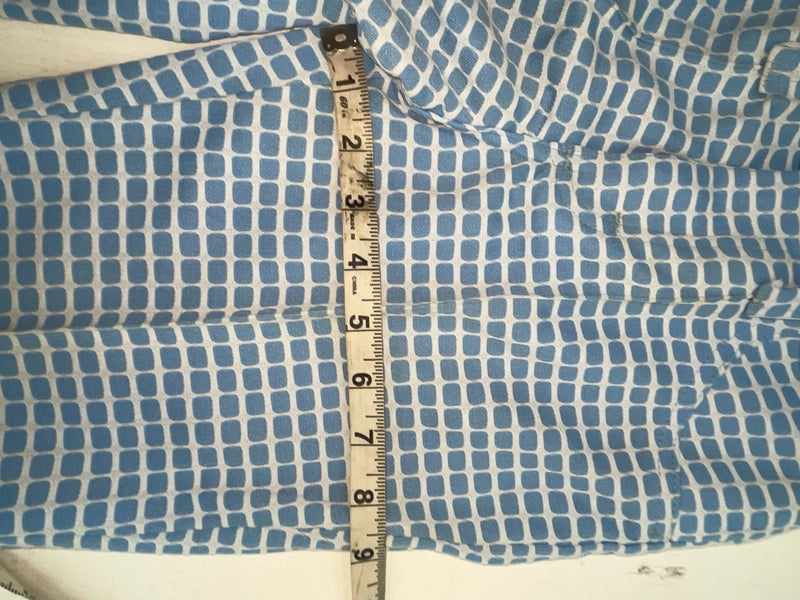 New Vintage Blue Checkered Lee Polyester Pants #2652644 VV-75
