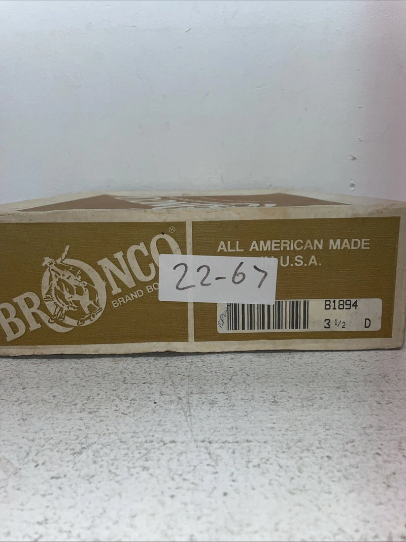 New Youth Brown Bronco Cowboy Boots. B 1894 3.5 3 1/2 D. 22-67