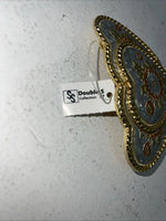 New Women’s Double S 3 Heart Gold Belt Buckle. 37043 A-104