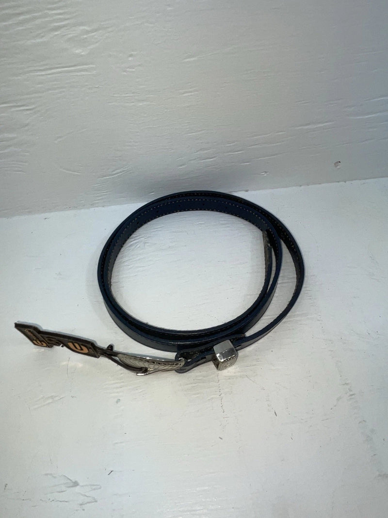 New Blue Genuine Leather Chambers 34” Belt Z-142
