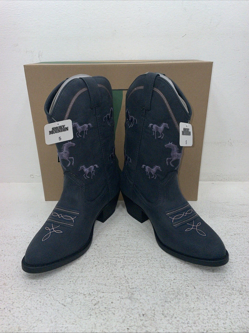 New Women’s Navy Smoky Mountain Cowboy Boots. 3878 Y 5. 2-84