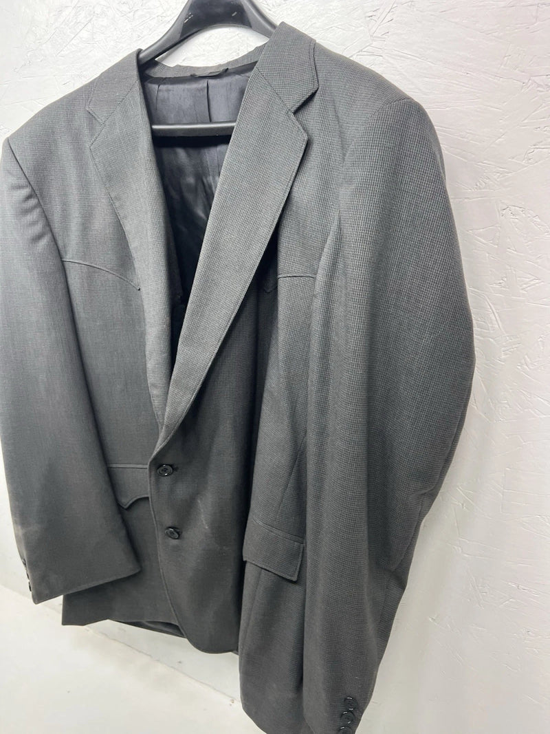 New Men’s Circle S Gray Suit Jacket 52L #24244 W-603