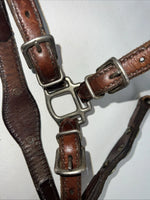 New Circle S Leather Yearling Show Halter Silver Buckles 3C-14