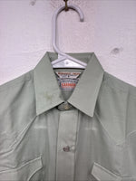New Women’s Karman Green Long Sleeve Pearl Snap Size 8 YY-23