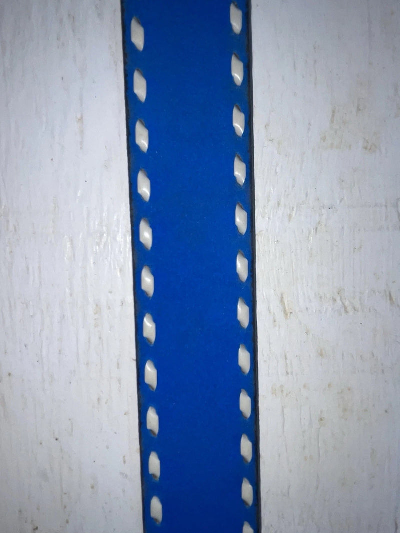 New Blue Genuine Leather Weaved 32” Belt #7030 Z-120