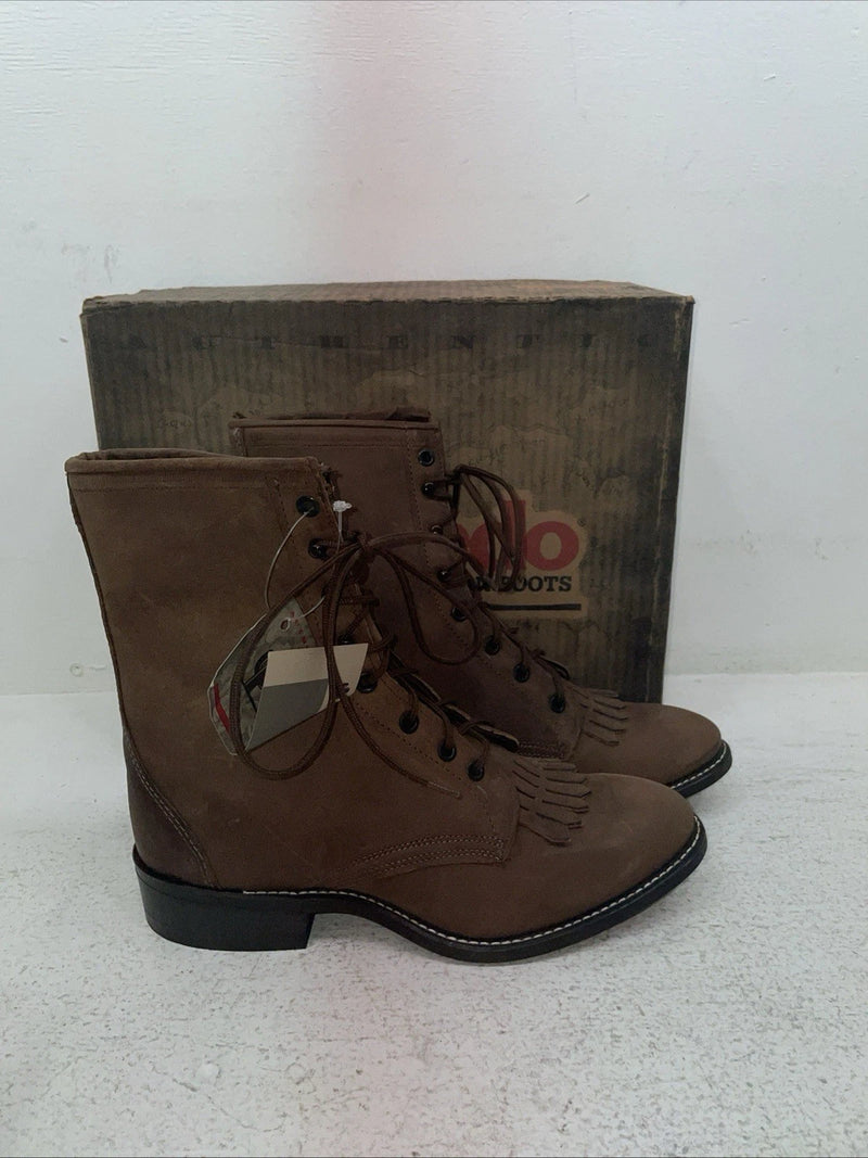 New Men’s Brown Lace Up Laredo Cowboy Boots. 1225 8 E E. 1-85