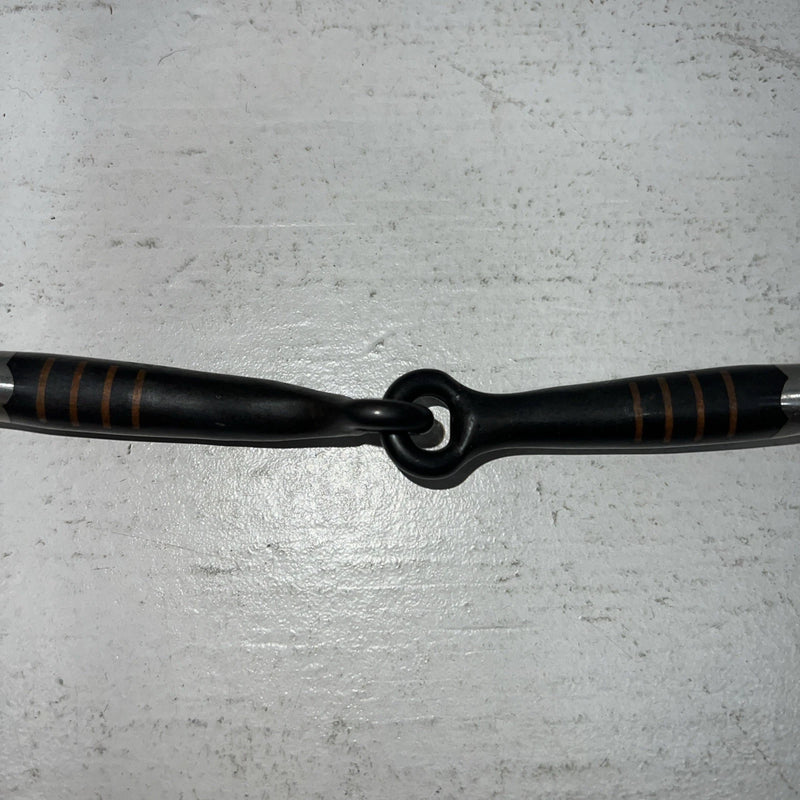 New Tough 1 5” Sweet Iron Junior Cow horse Snaffle Bit Copper Strips. #25094 U-3