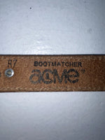 New Brown Genuine Leather Acme Pendant 28” Belt #4642/28 Z-48