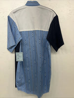 New Men’s Cowboy Threads Blue Short Sleeve Button Up Small B-42
