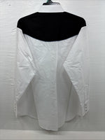 New Men’s ELY Cattleman White Black Embroidered Long Sleeve Pearl Snap XL H-65