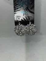 New Women’s Rock 47 Silver Diamond Dangle Earrings. ER3008R47 A-88