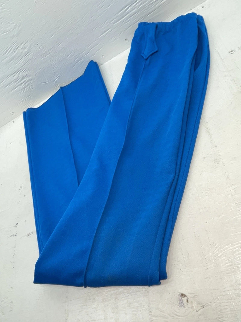 New Vintage Blue Panhandle Slim Polyester Pants #1202 VV-66