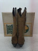 New Youth Brown Texas Brand Cowboy Boots. 4806 5 M. 2-166