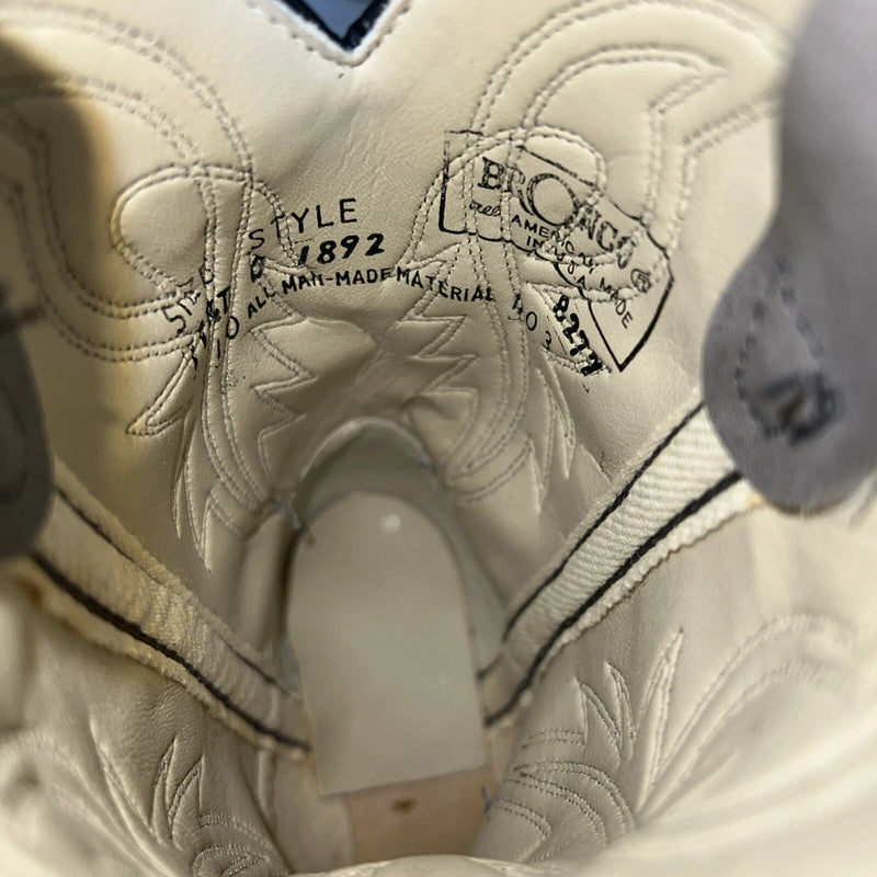 New Children’s Gray And Navy Bronco Cowboy Boots. 11.5 11 1/2 D. 24-100