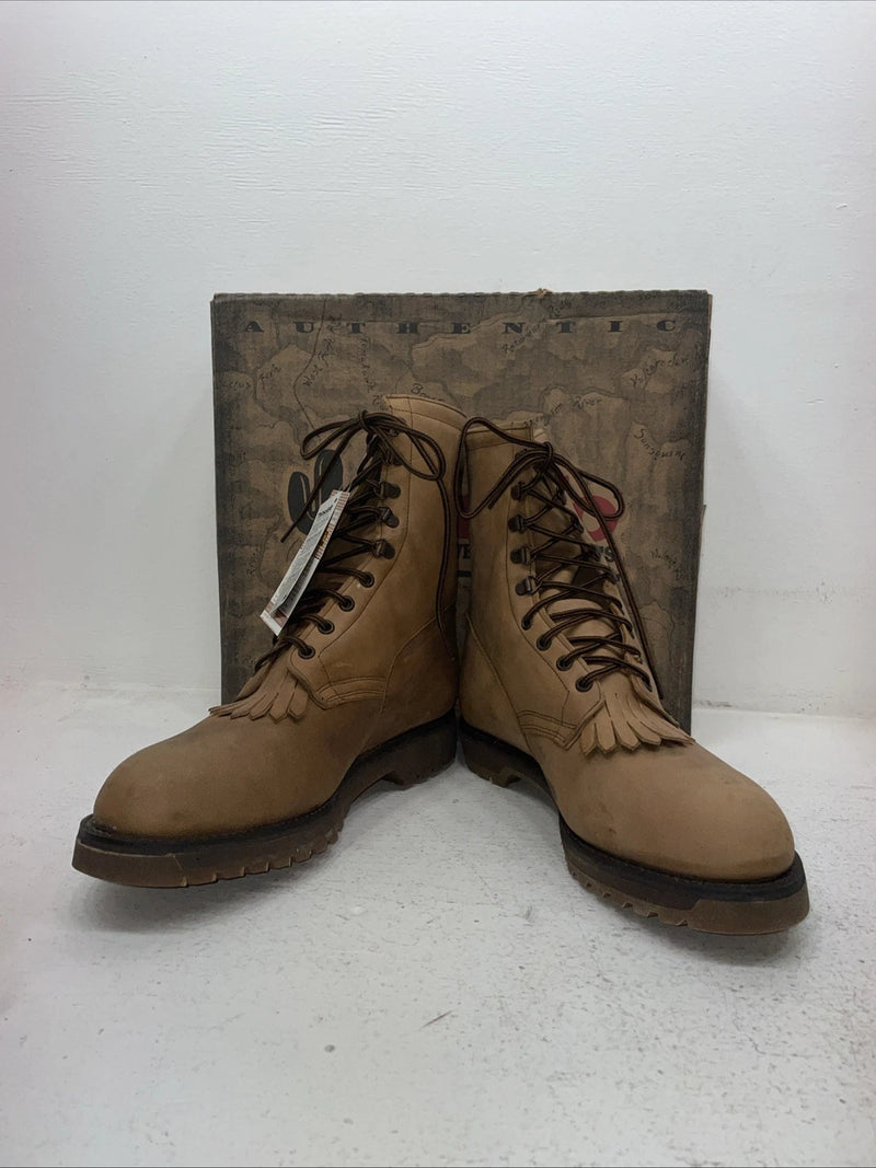 New Men’s Brown Lace Up Laredo Cowboy Boots. 1263 9.5 9 1/2 E E. 4-40