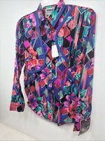 New Women’s Wrangler Multicolor Design Long Sleeve Button Up Small TT-104