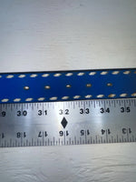 New Blue Genuine Leather Weaved 32” Belt #7030 Z-120