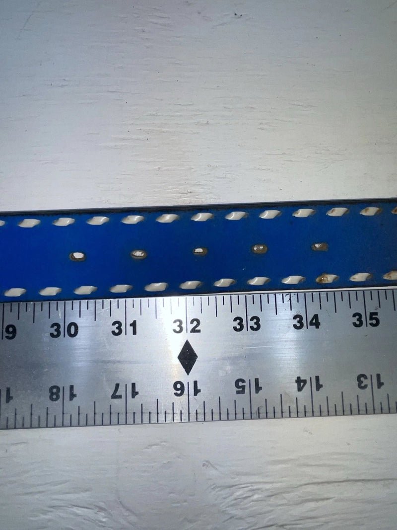 New Blue Genuine Leather Weaved 32” Belt #7030 Z-120
