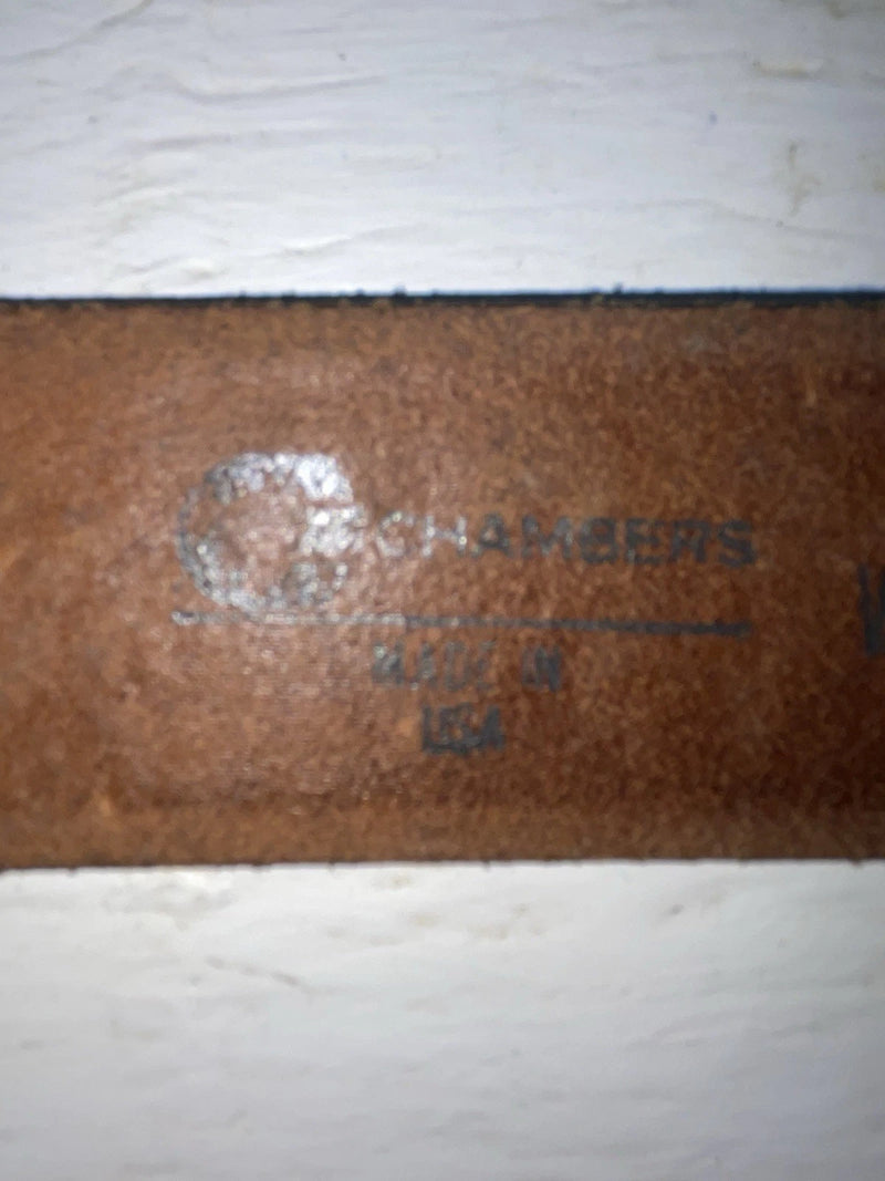 New Brown Genuine Leather Chambers Tooled 34” Belt #WS688 Z-112