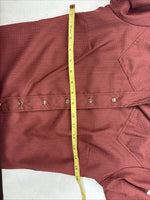 New Women’s Dickson Jenkins Red Long Sleeve Pearl Snap Size 32 MM-96