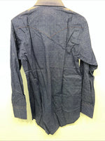 New Men’s Denim Karman Western Wear Pearl Snap Shirt. 15 X 33 Medium A-170