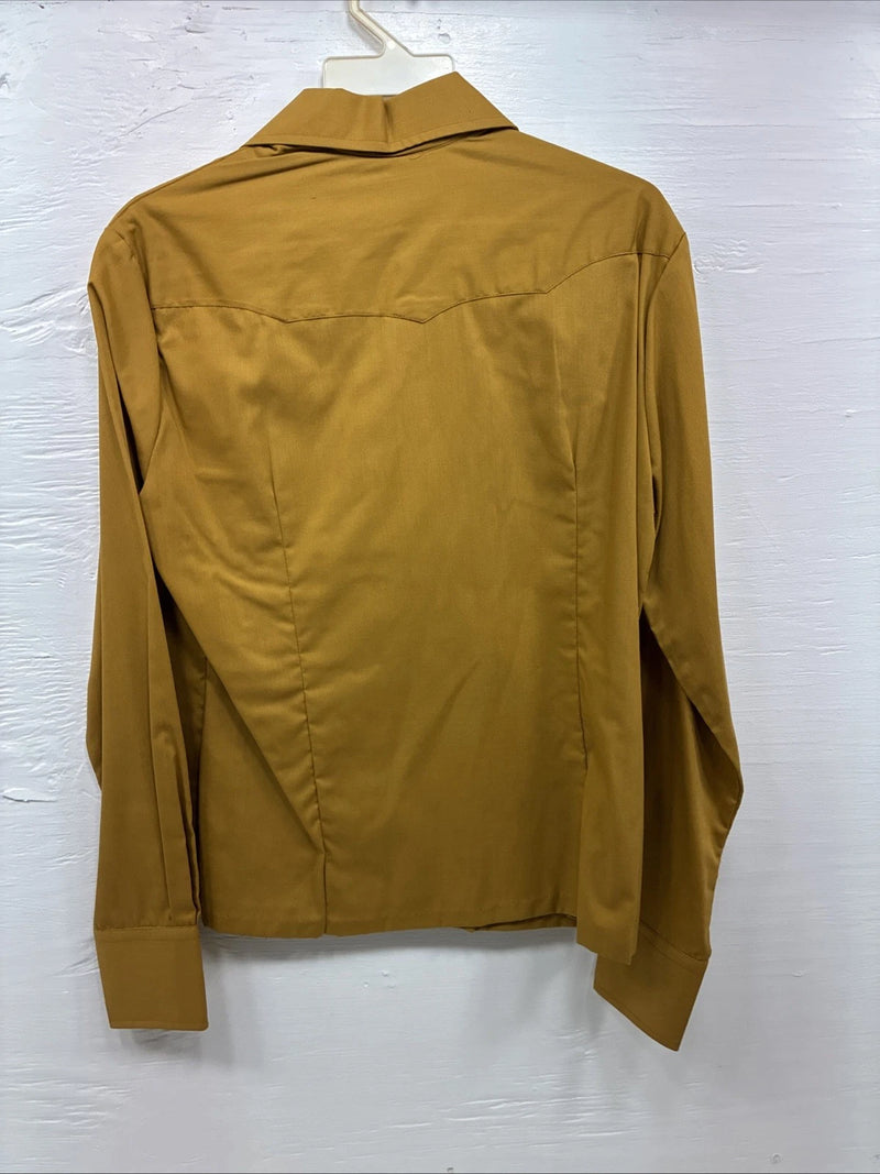 New Kids Panhandle Slim Yellow Long Sleeve Pearl Snap Large CC-75
